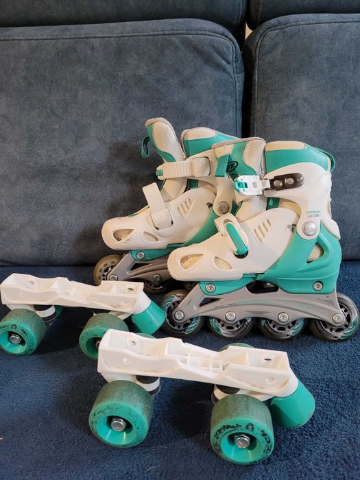 Regulowane rolki z możliwością zamiany na wrotki rozmiar 31-33