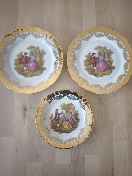 Pratos porcelana "Fragonard" 22/24 KRT