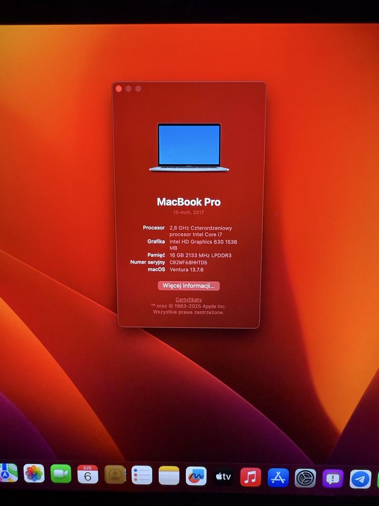MacBook Pro 15’’ 2017