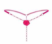 S011 bielizna erotyczna sexy stringi z perłami otwarty krok XS/s/M