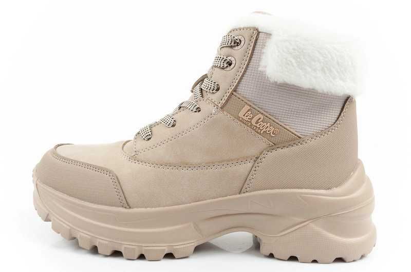 Lee Cooper zimowe trekkingowe Lee Cooper ocieplane beżowe r. 36-41