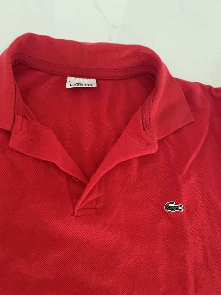 Koszulka męska Lacoste r.L czerwona