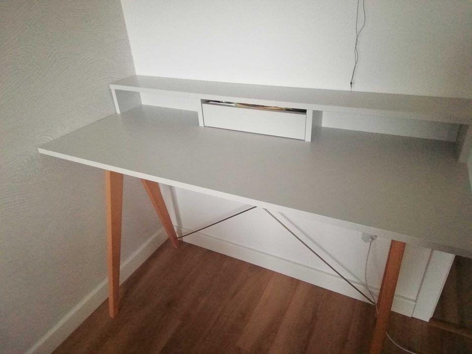Minko biurko Slim z nadstawka z szufladą 120x50cm