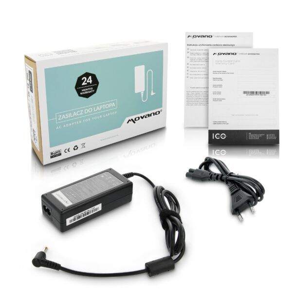 Carregador Movano 19V 3.16A (5.5x2.5) 60W para HP, Toshiba, Acer, Dell