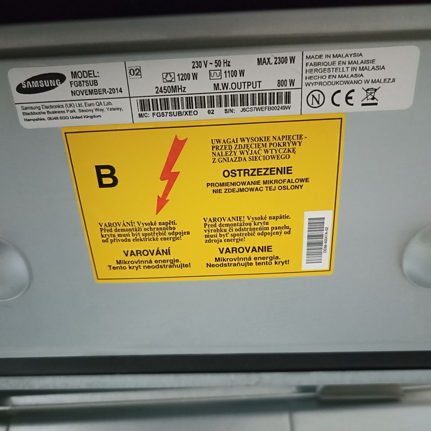 Mikrofala Samsung czarna