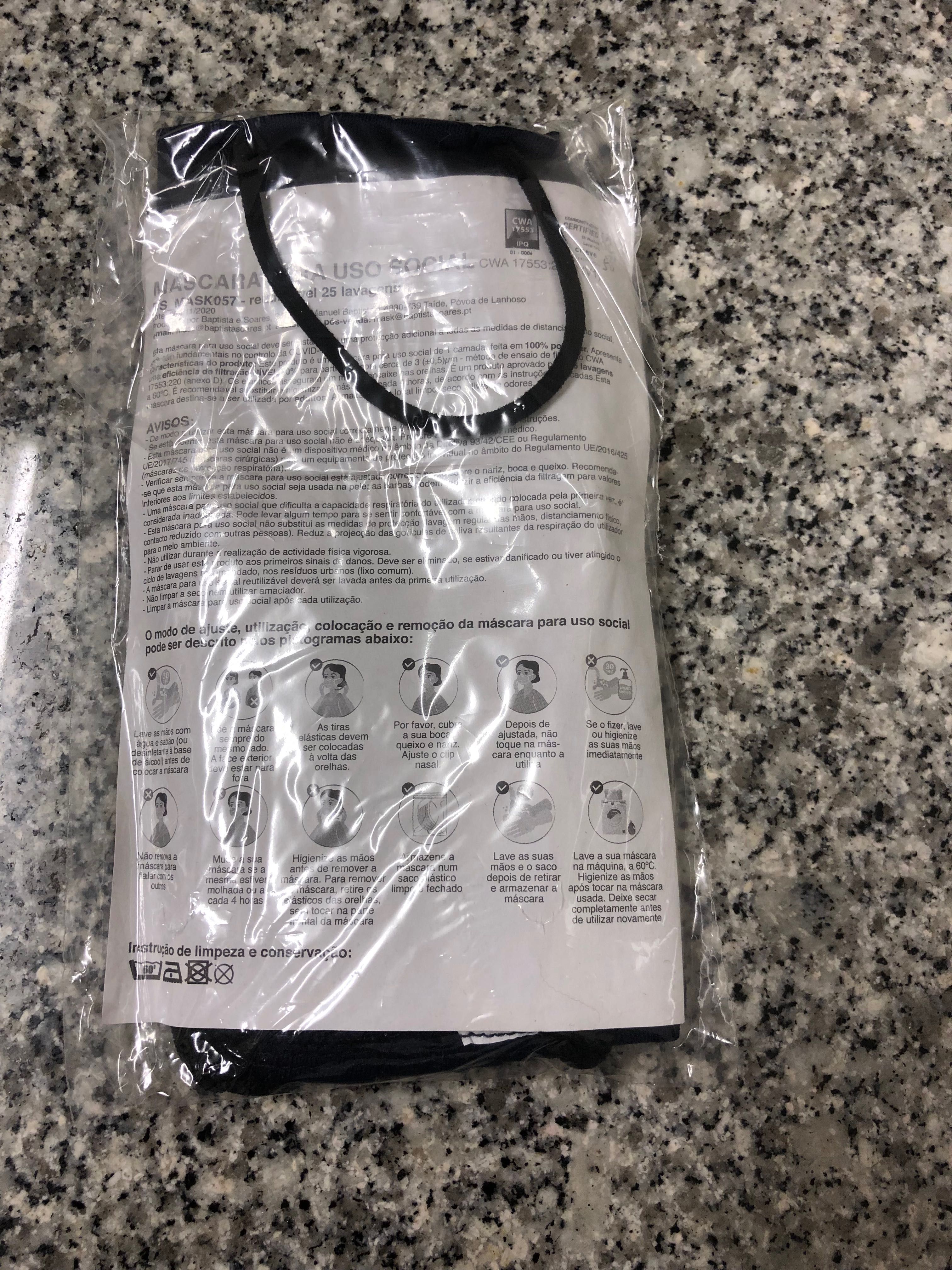 Conjunto de 3 máscaras de pano