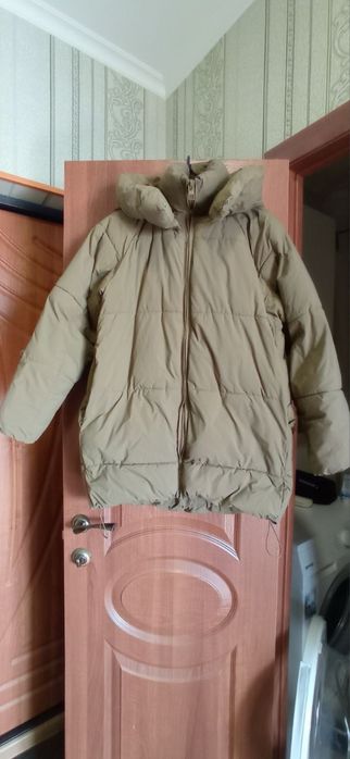 Куртка пуфер хакі Zara xs s