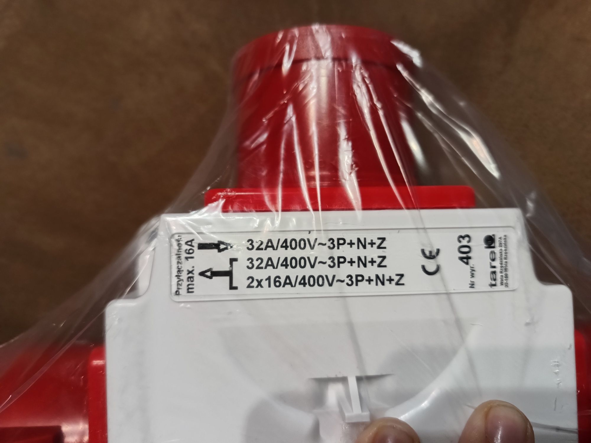 Gniazdo Elektryczne rozgałęźnik Tarel szary