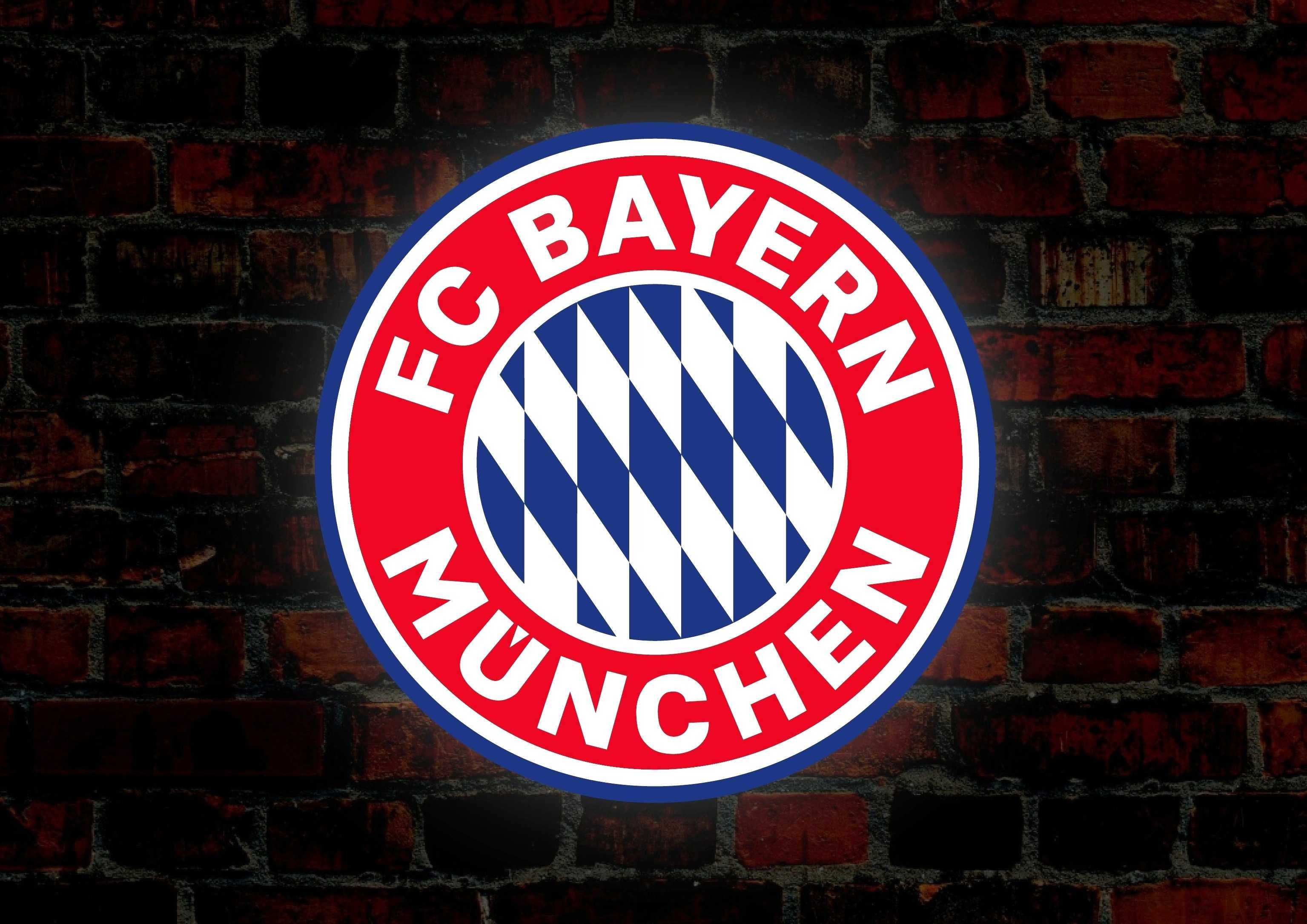 LED Neon BAYERN MUNCHEN, Podświetlane Logo Bayern Monachium, Prezent