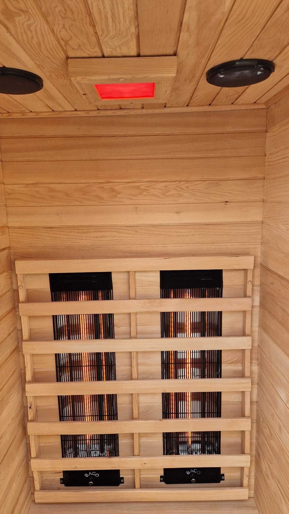 Sauna infrared infrarot radio na podczerwień full spectrum kolory led