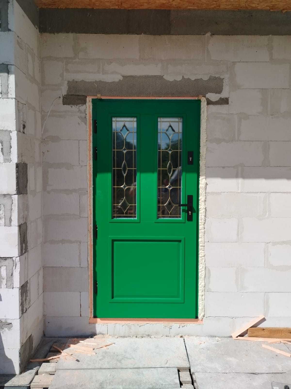 Drzwi wejściowe zewnętrzne dębowe  (czyste powietrze)