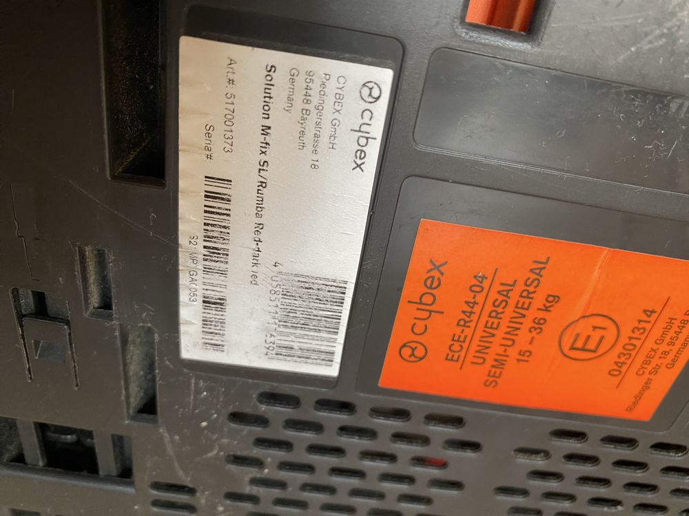 Fotelik samochodowy cybex 15-36 isofix
