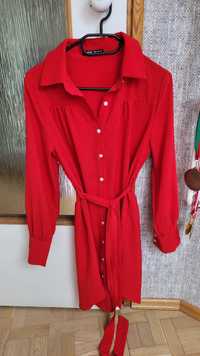 sukienka koszulowa czerwona L, Xl