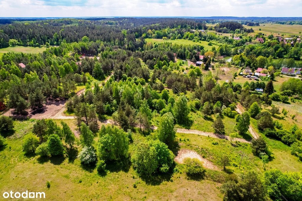 Piękne działki w otoczeniu krzewów z dostępem do jeziora Buwełno