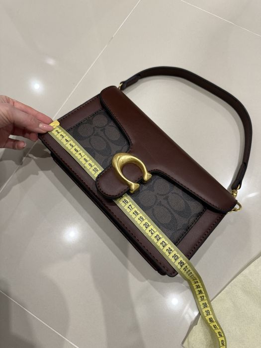 Жіноча сумочка Coach Tabby коричнева сумка шоколадний колір