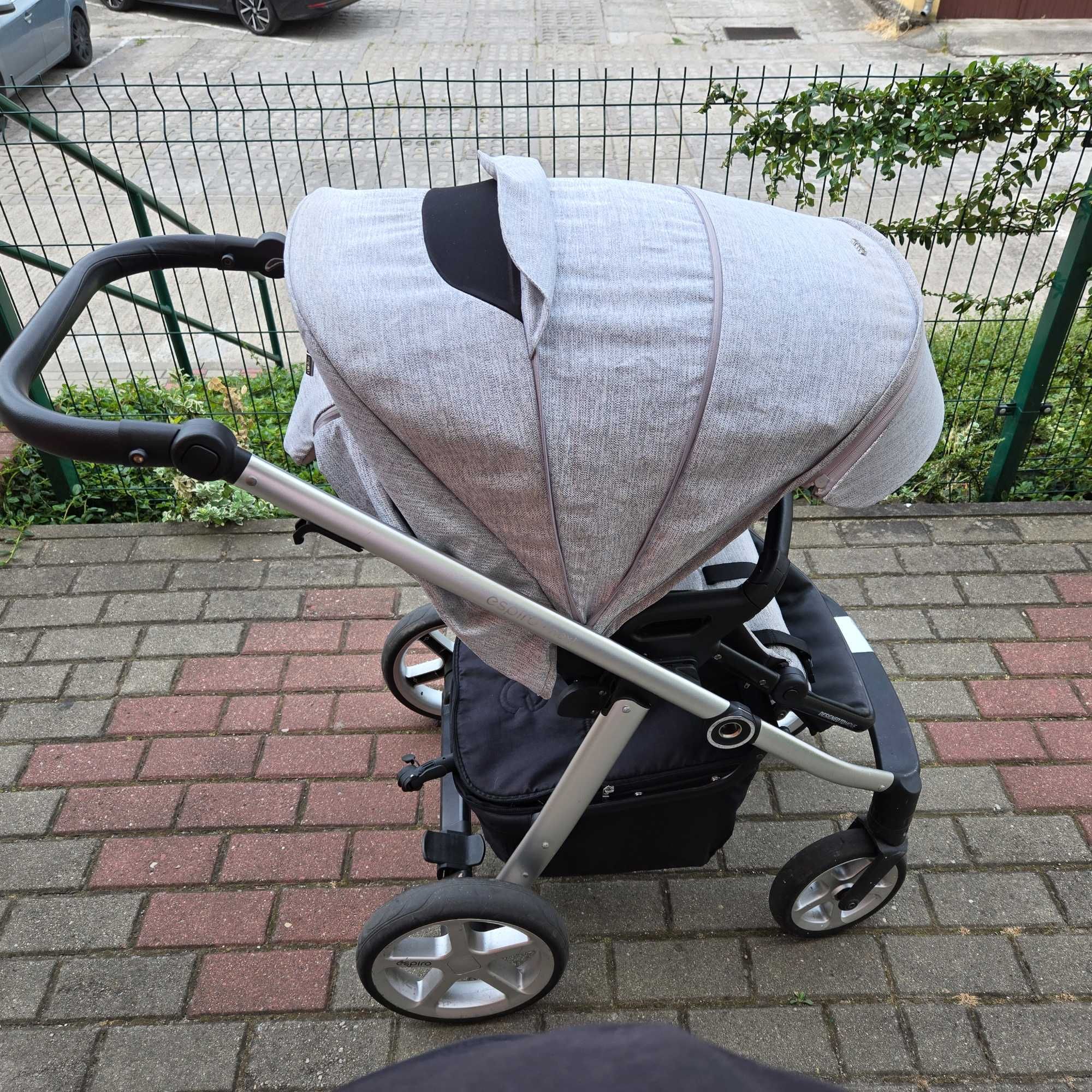 Wózek 2 w 1 Espiro next ,folia pw deszczowa, śpiwór na zime.