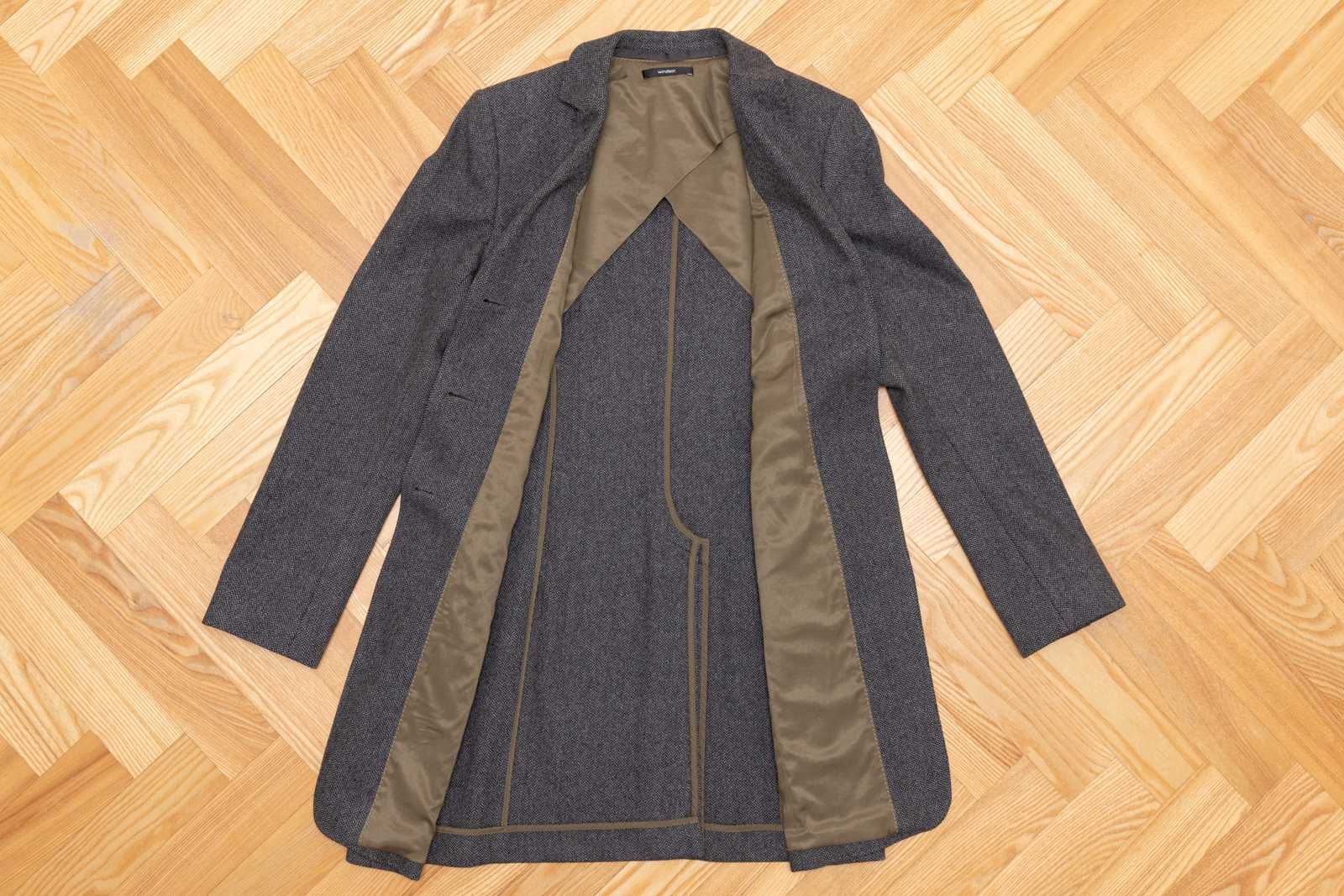 Marynarka Damska Windsor Szara Blezer Elegancka Rozmiar 38 M