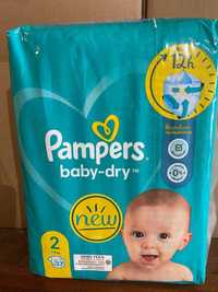 Pampers baby dry 2 ЦІНА за 2 уп. Памперси Підгузки