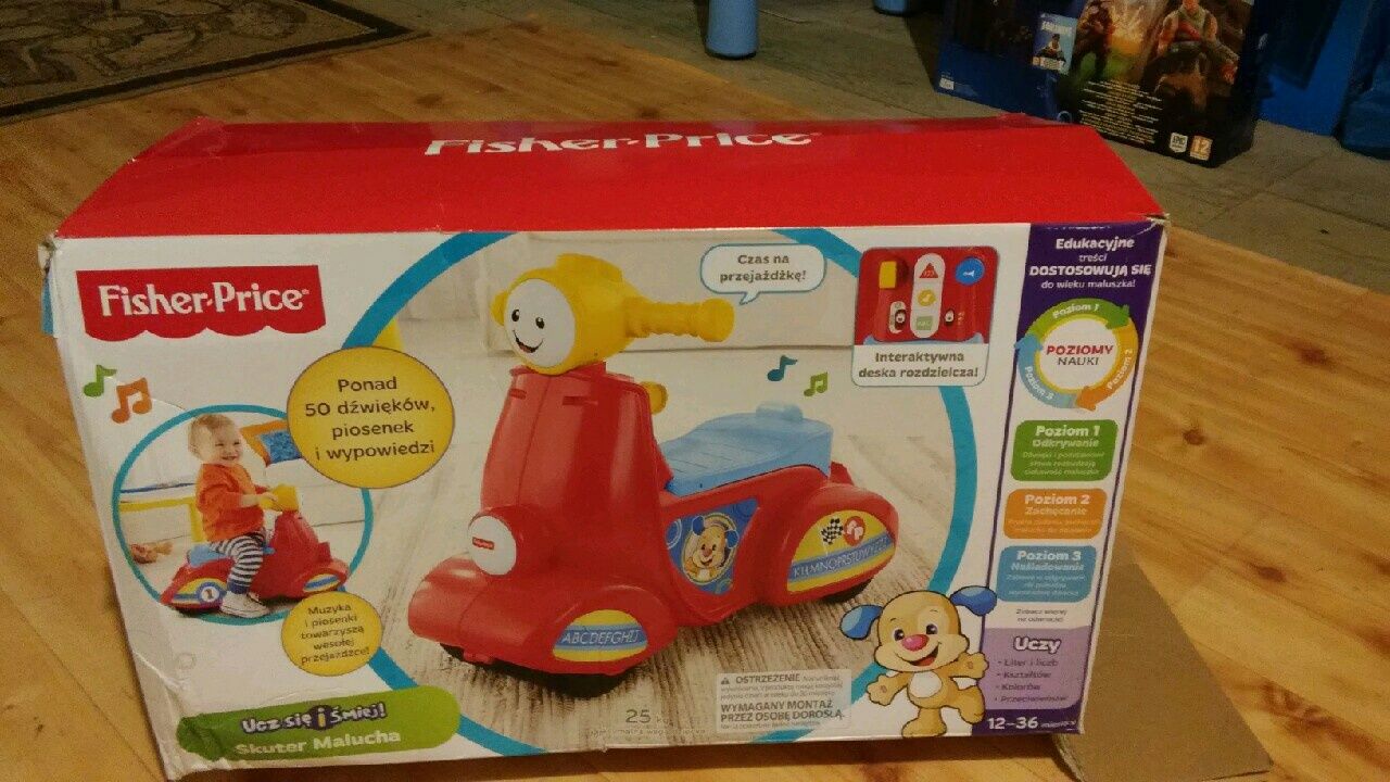 Jeździk skuter pchacz interaktywny Fisher Price