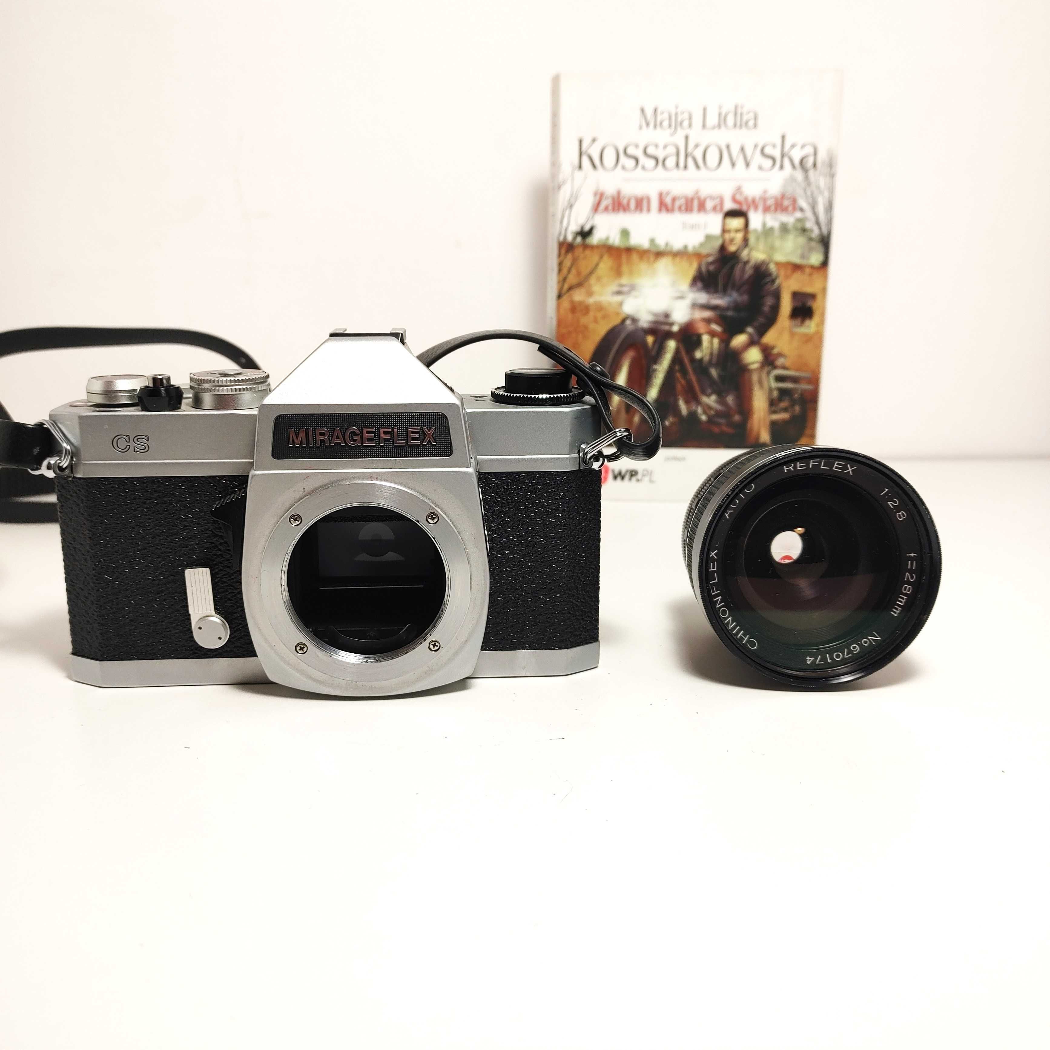 Piękna lustrzanka analogowa MIRAGEFLEX CS - Chinon CS z  1:2,8 28 mm