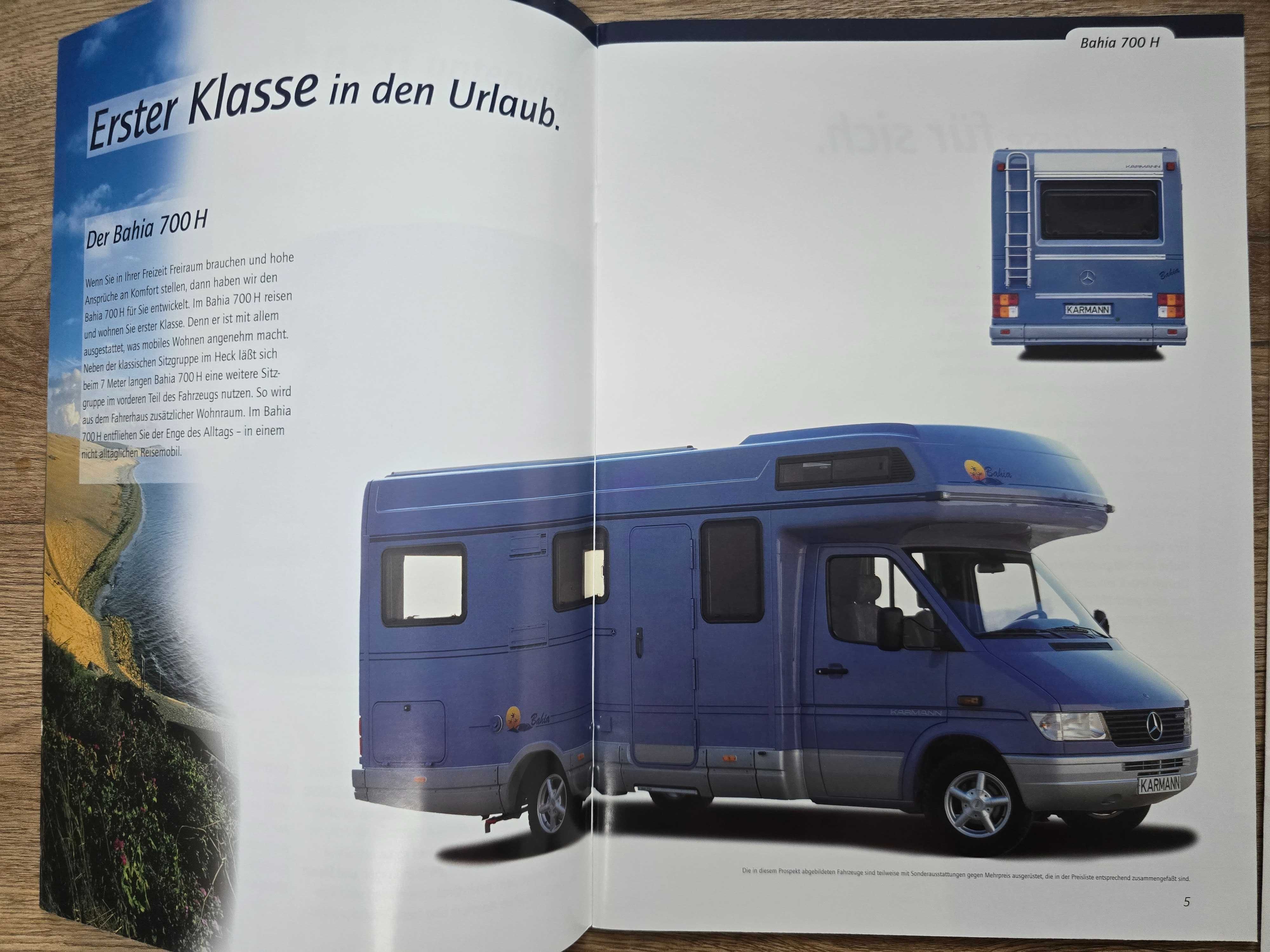 Prospekt Mercedes Karmann Bahia 635SD, 700H, 700B