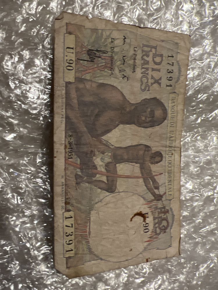 Dix Francs 1951 - nota de dez francos