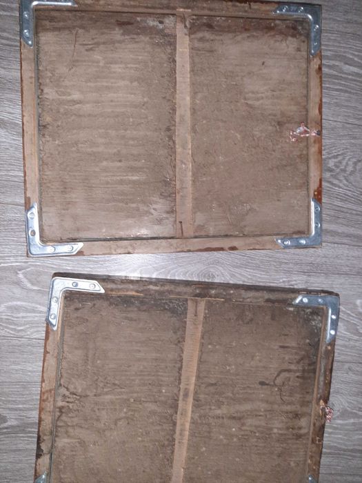 Икона Спаситель  и богородица 2 шт на дереве 43*36см 19 век