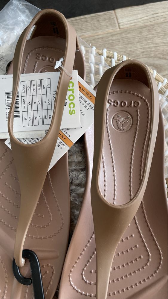 Crocs japonki sexi flip bronze W8 38/39