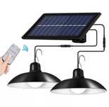 Lamkpa solarna oświetlenie podwójny klosz z pilotem