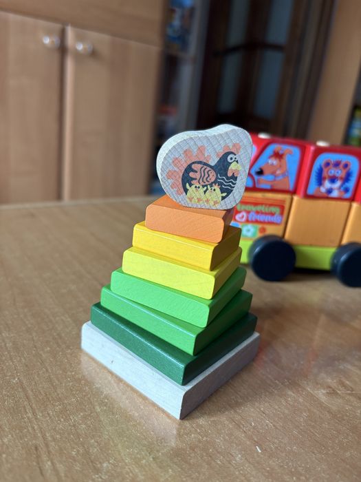 Дитячий деревʼянний конструктор Cubika