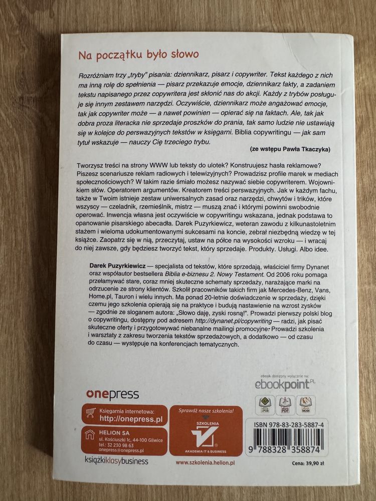 Biblia copywritingu – Darek Puzyrkiewicz, wydanie poszerzone