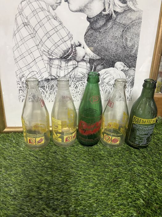 Garrafas antigas pirogravadas