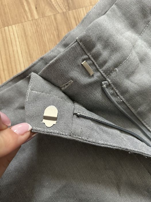 Szare spodnie wide leg
