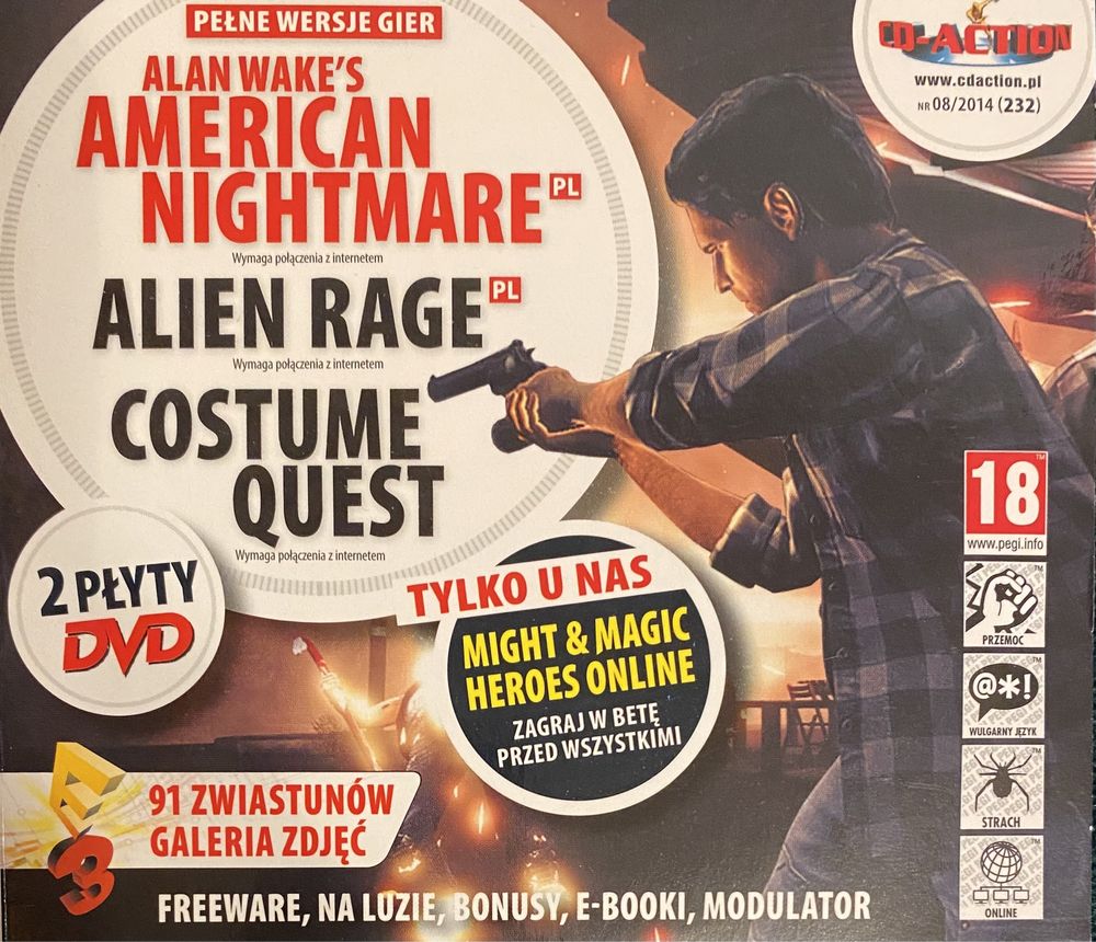 Gry CD-Action 2x DVD nr 232: American Nightmare, Costume Quest, Alien