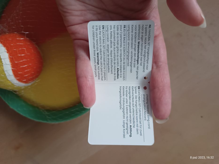 Paletki na rzepy z piłką Catch Ball gra zręcznościowa