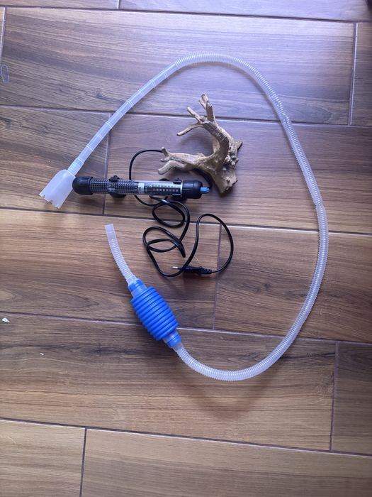 Odmulacz ręczny, grzalka  i korzen do akwarium