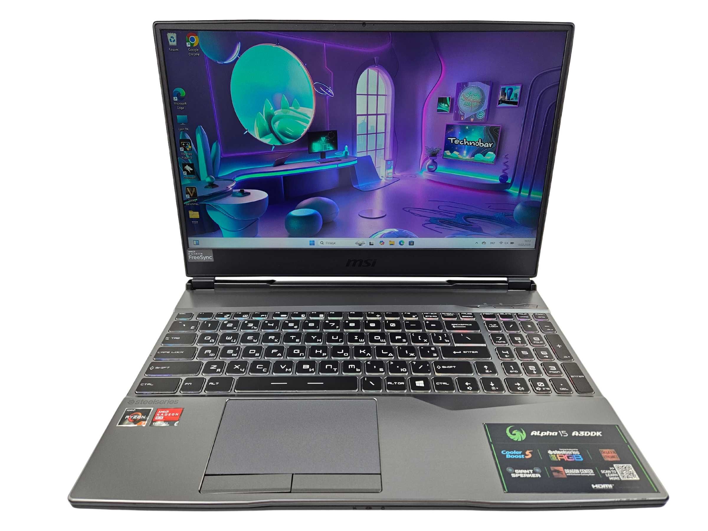 Ноутбук MSI Alpha 15 A3DDK 144Гц|Ryzen 7 3750H|RX5500M|16GB|512Gb