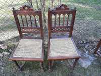 Krzesła drewno eklektyk do renowacji 6 szt antyk