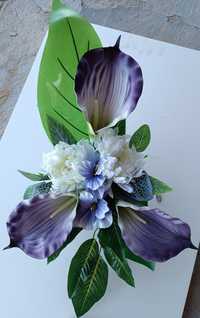 Kompozycja kwiatowa nagrobna wiązanka na pomnik kwiaty