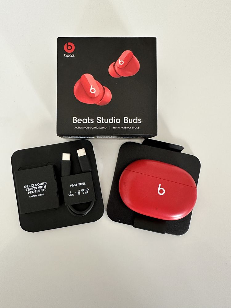 Beats Studio Buds by Dr Dre czerwone ANC do Iphone, apple