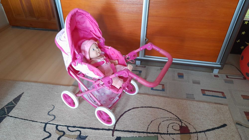 WÓZEK GONDOLA I SPACERÓWKA DLA LALEK + akcesoria i lalki gratis
