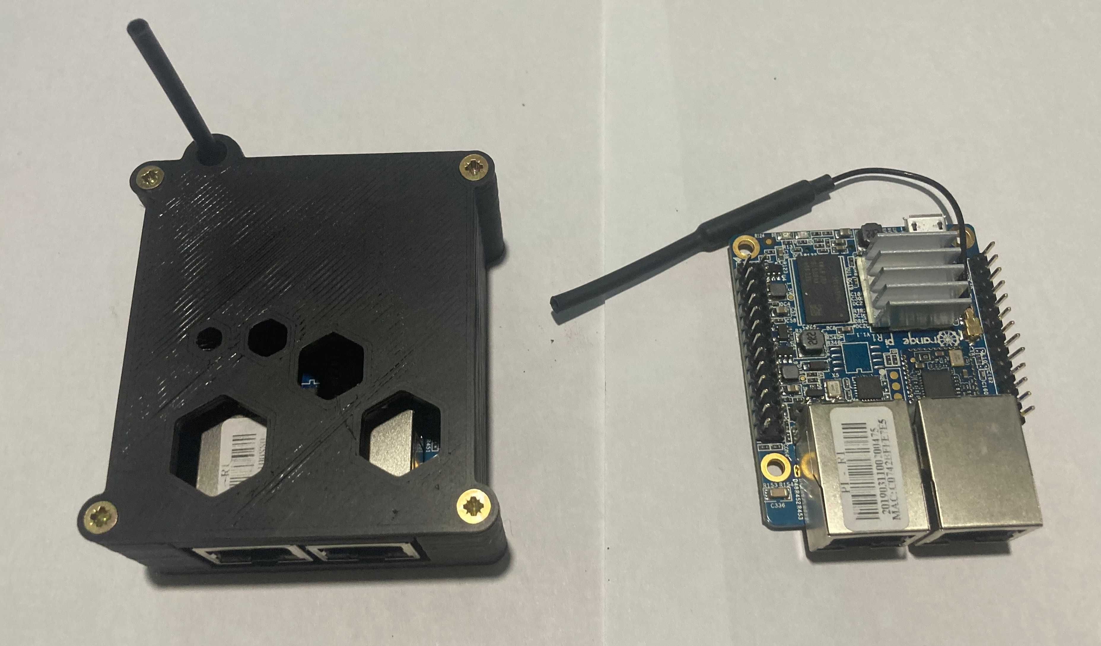 Одноплатний комп'ютер Orange Pi R1 / Allwinner H2 4-core, 256mb RAM