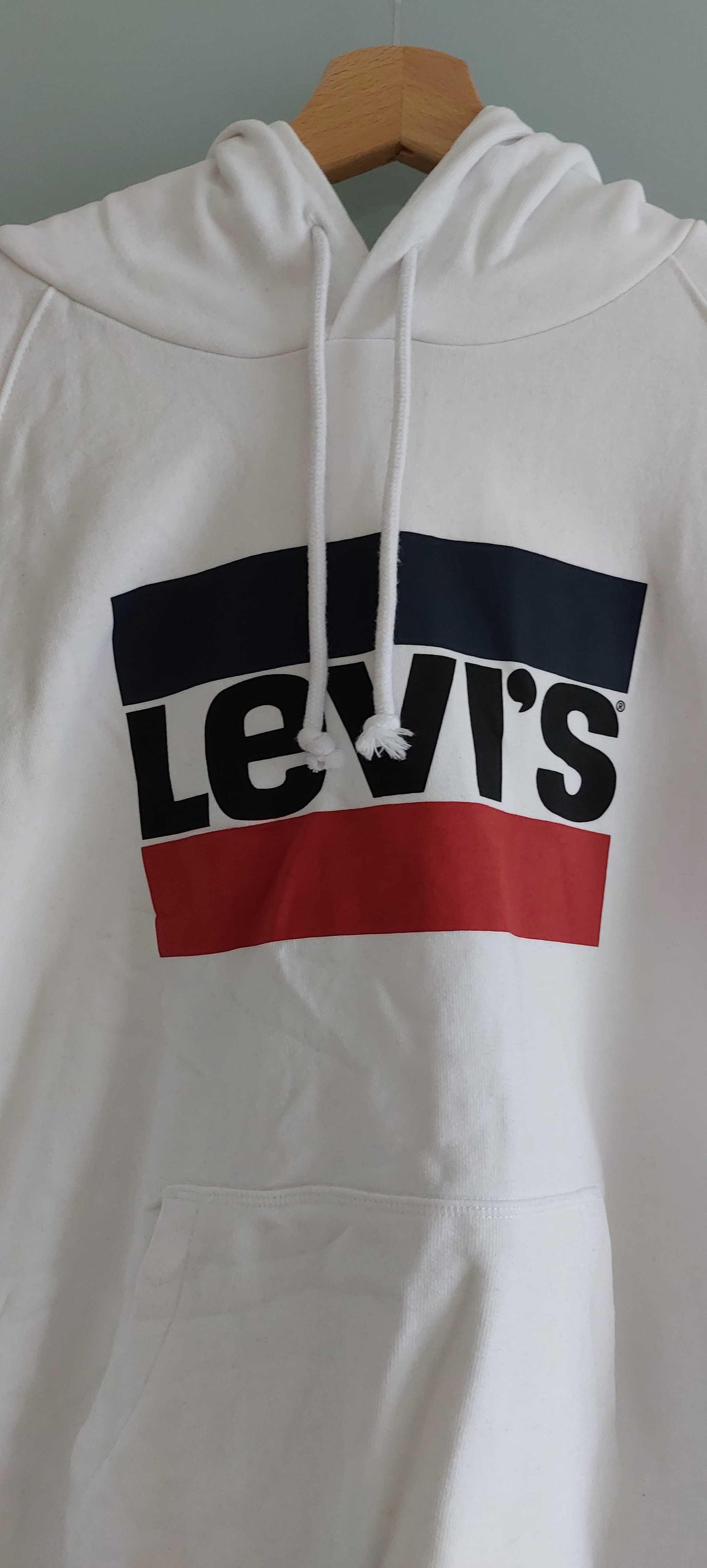 Bluza biała Levi’s z kapturem 42/XL