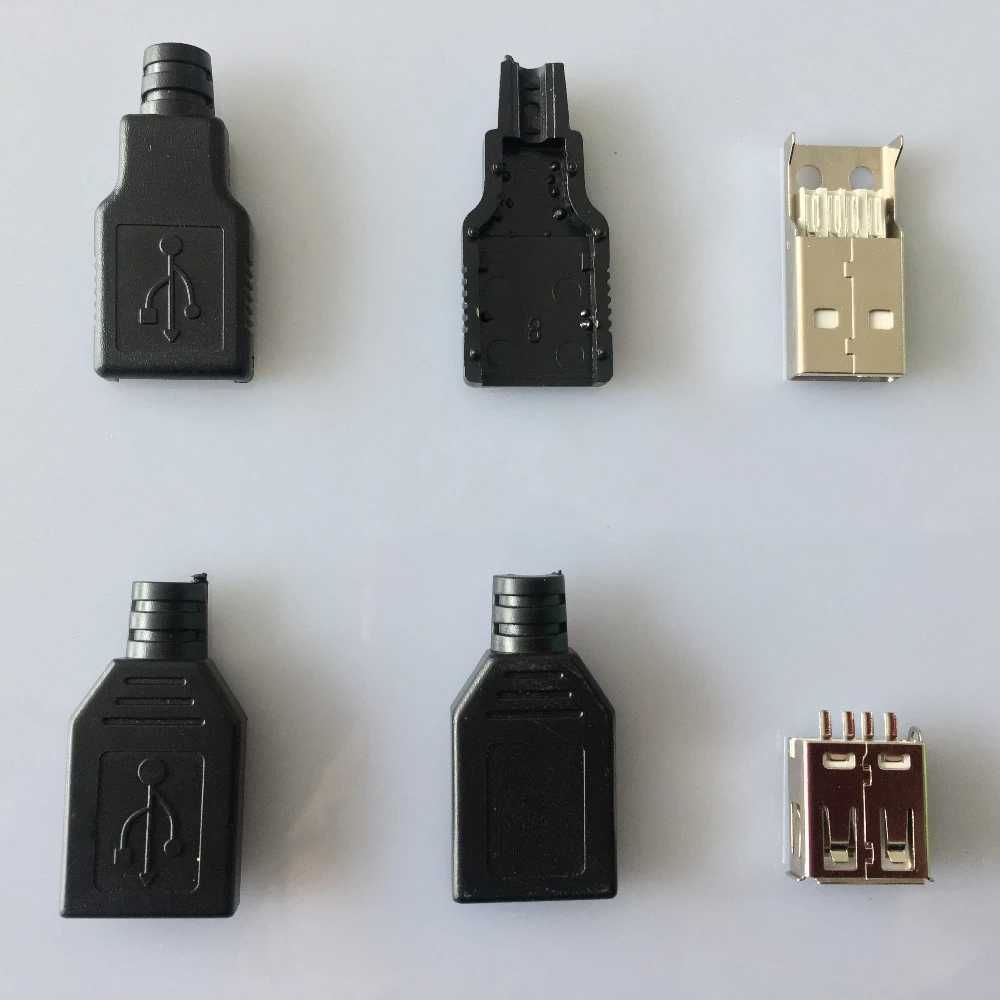 Пара разборных разъемов USB Тип A DIY