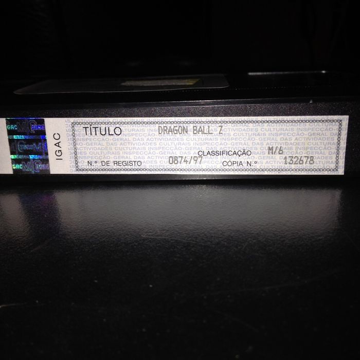 6 cassetes video(vhs),filmes/séries do Dragon Ball Z e GT- bom estado