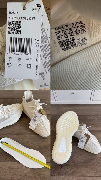 Adidas Yeezy Boost 350 v2 Bone HQ6316 оригінал 44,5р