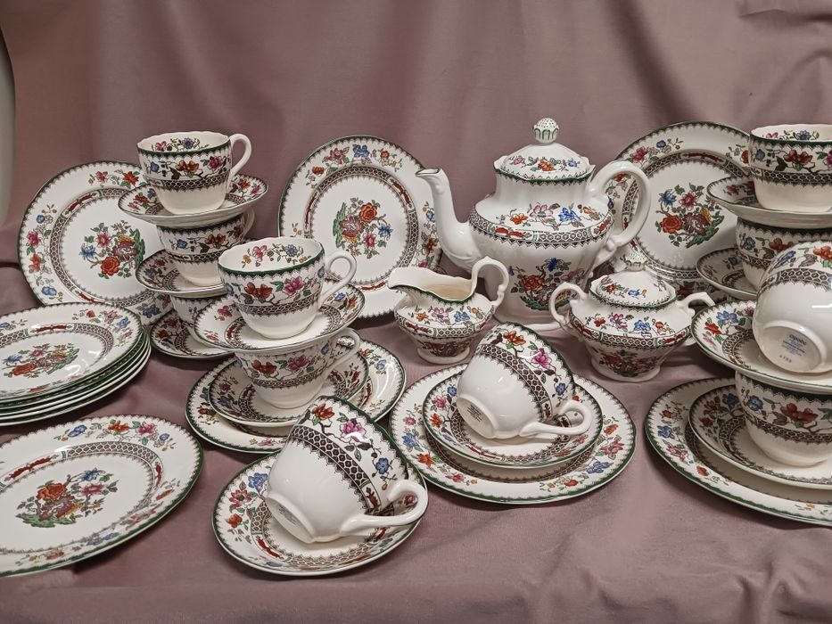 Spode angielski serwis kawowy chińskie róże