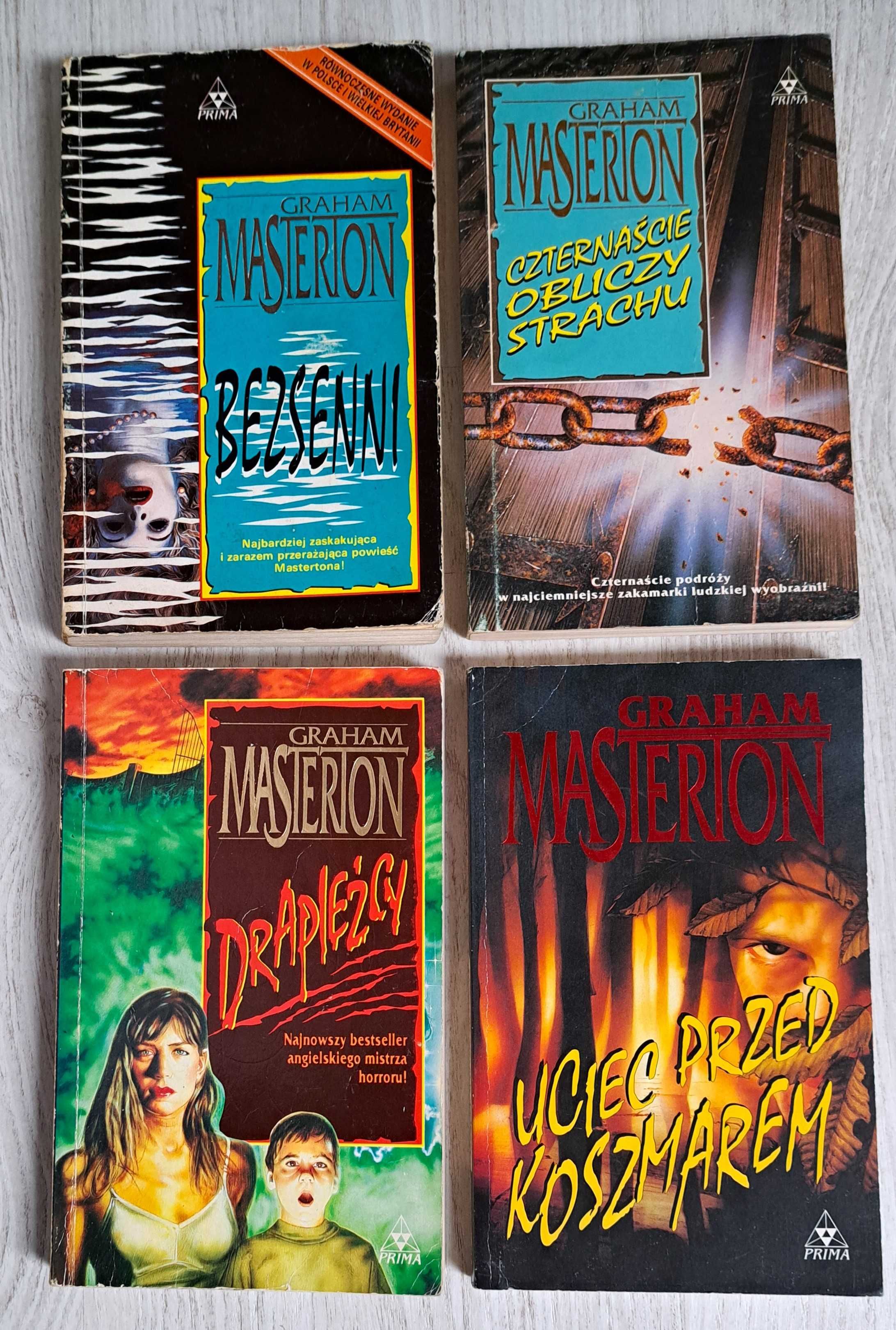 4x Graham Masterton Uciec przed koszmarem Bezsenni Czternaście