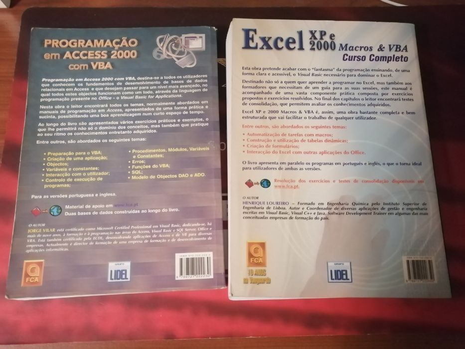 Livros de VBA (Excel e Acess)