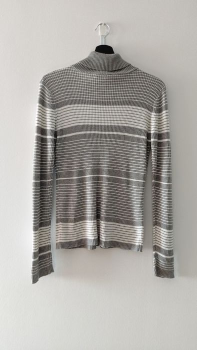 Prążkowany bawełniany golf w paski Conbipel